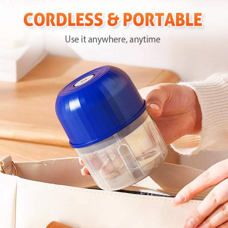 Draadloze elektrische mini voedselhakker met usb oplaadfunctie