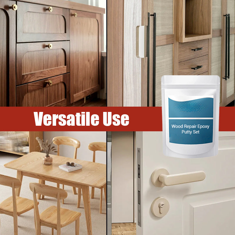 Kneedbare epoxy houtplamuur set met kleurstof