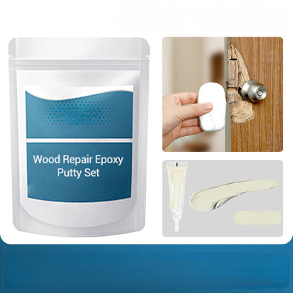 Kneedbare epoxy houtplamuur set met kleurstof