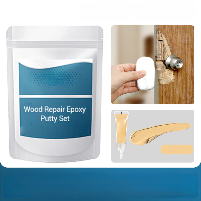 Kneedbare epoxy houtplamuur set met kleurstof