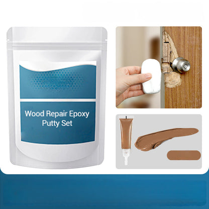 Kneedbare epoxy houtplamuur set met kleurstof