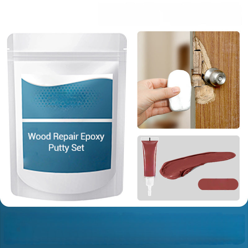 Kneedbare epoxy houtplamuur set met kleurstof