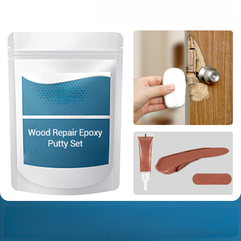 Kneedbare epoxy houtplamuur set met kleurstof