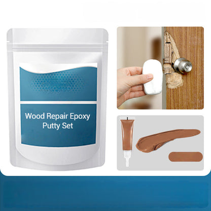 Kneedbare epoxy houtplamuur set met kleurstof