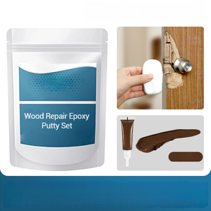 Kneedbare epoxy houtplamuur set met kleurstof