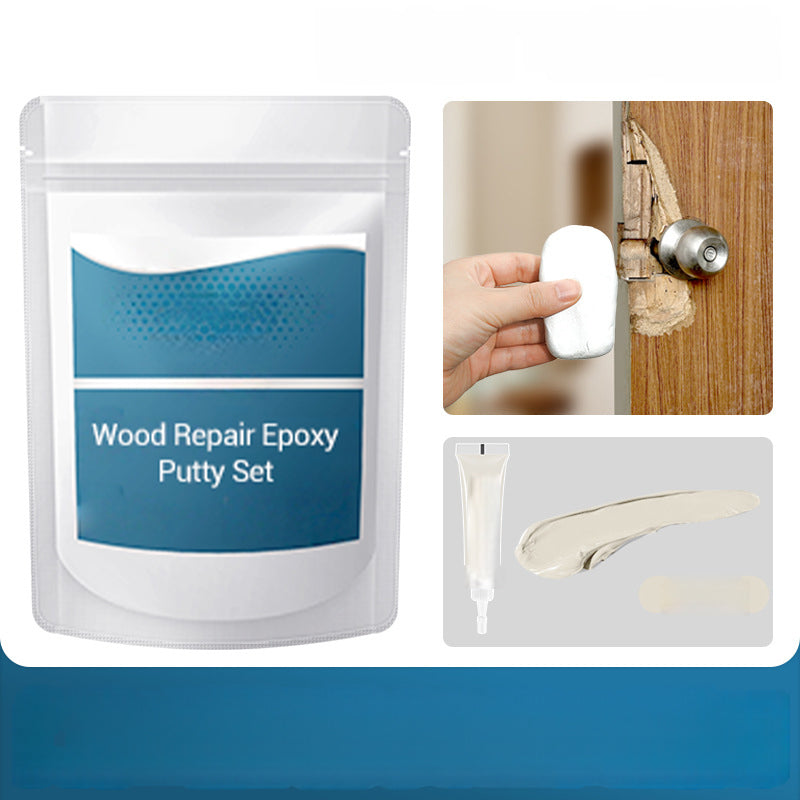 Kneedbare epoxy houtplamuur set met kleurstof