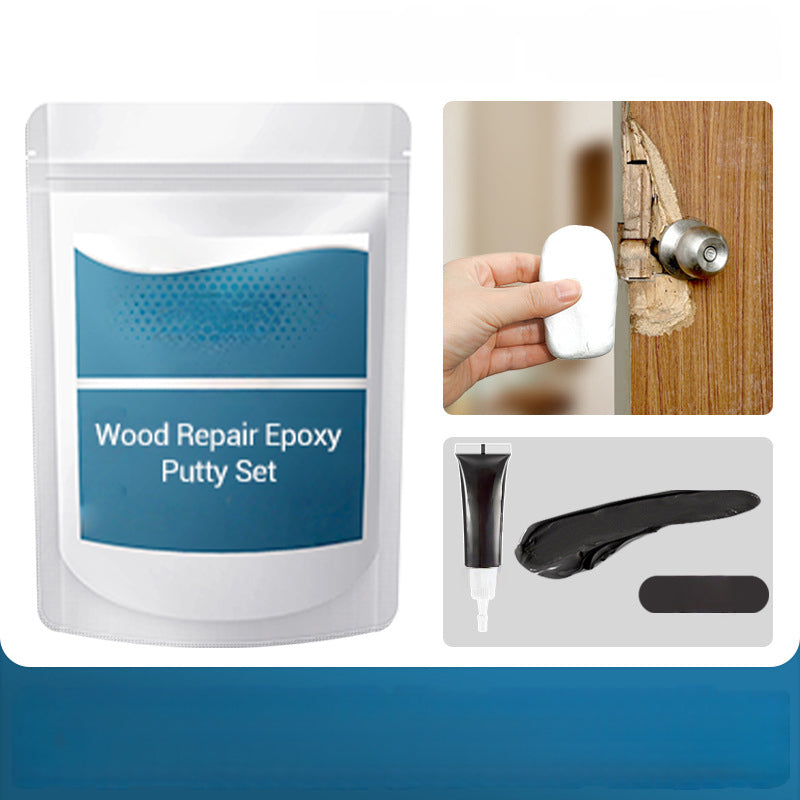 Kneedbare epoxy houtplamuur set met kleurstof
