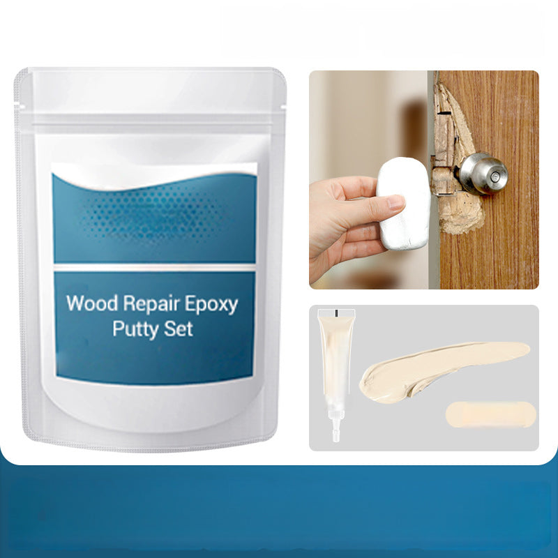 Kneedbare epoxy houtplamuur set met kleurstof