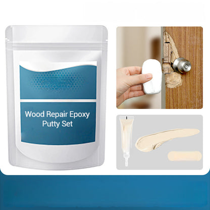 Kneedbare epoxy houtplamuur set met kleurstof