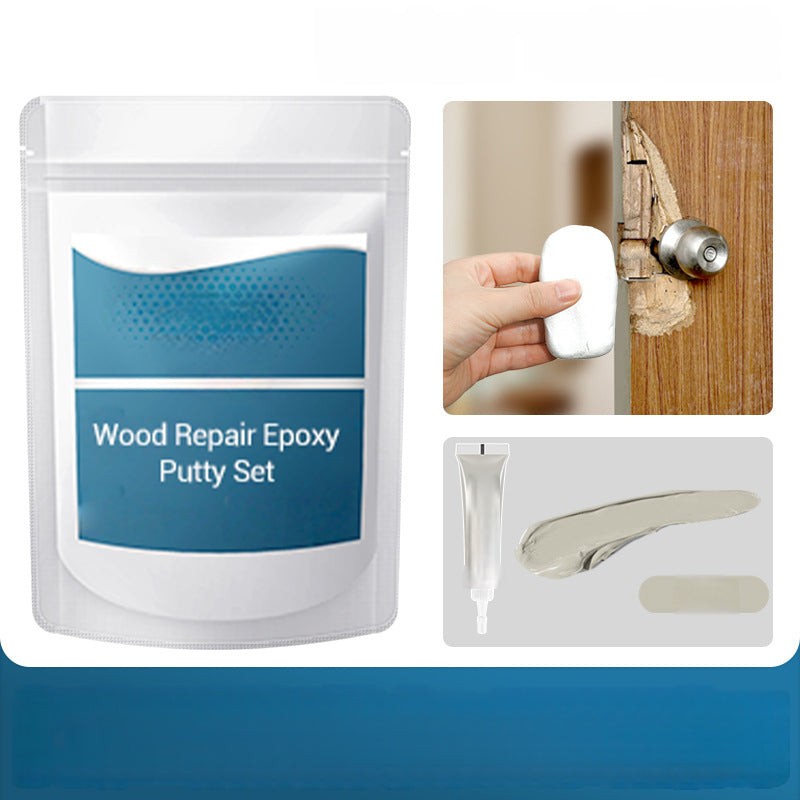 Kneedbare epoxy houtplamuur set met kleurstof