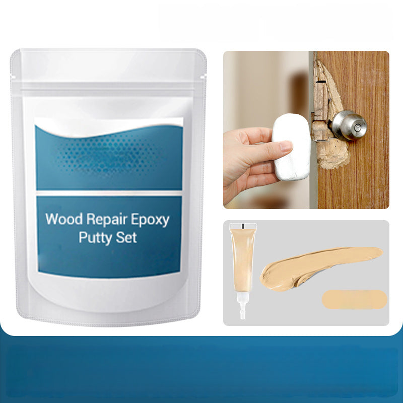 Kneedbare epoxy houtplamuur set met kleurstof