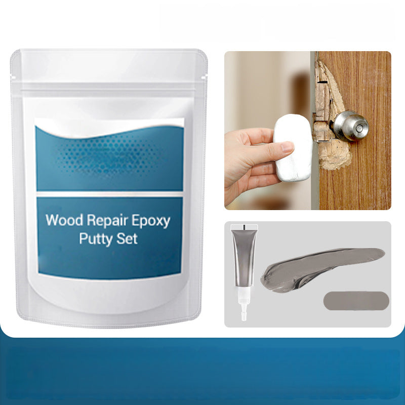 Kneedbare epoxy houtplamuur set met kleurstof