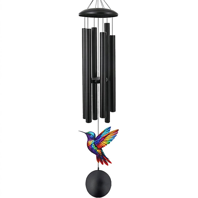 Vintage metalen windgong met aluminium buizen