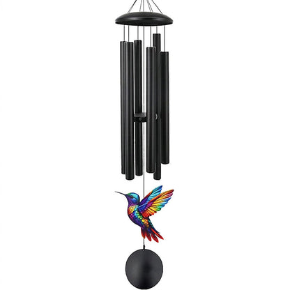 Vintage metalen windgong met aluminium buizen