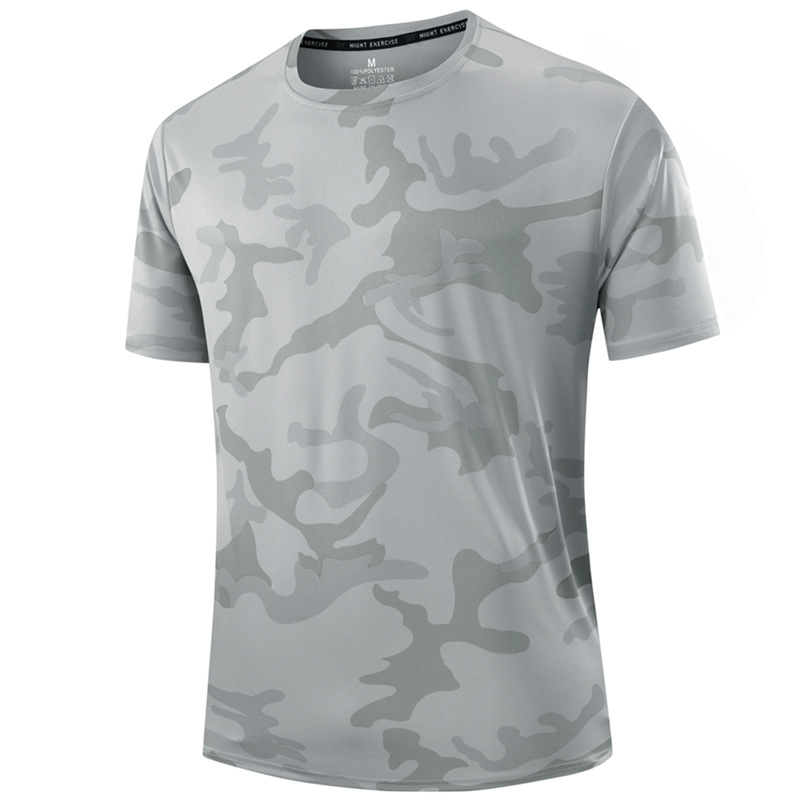 Sneldrogend camouflage sport t-shirt voor heren met actieve pasvorm