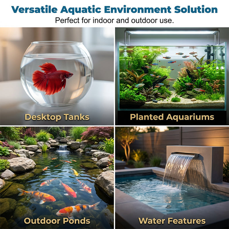 Snelwerkend waterzuiveringspoeder voor helder aquariumwater