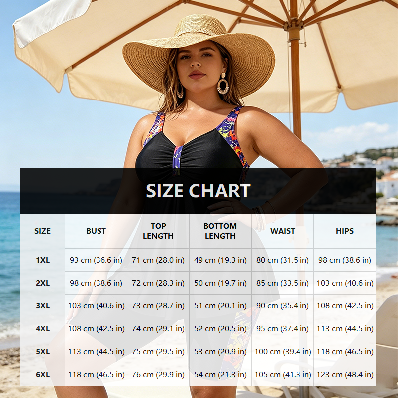 Dames tankini set met losvallende top en zwemshort