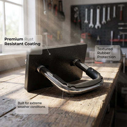 Robuuste anti-rammelklem voor trekhaak met rubberen coating
