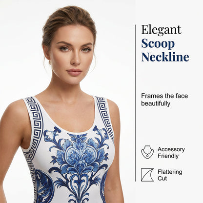 Klassieke maxi-jurk voor dames met bloemenprint