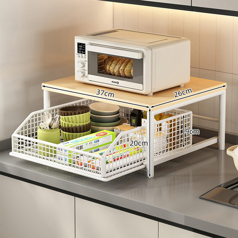 Keuken aanrecht opbergrek met uitschuifbare lade
