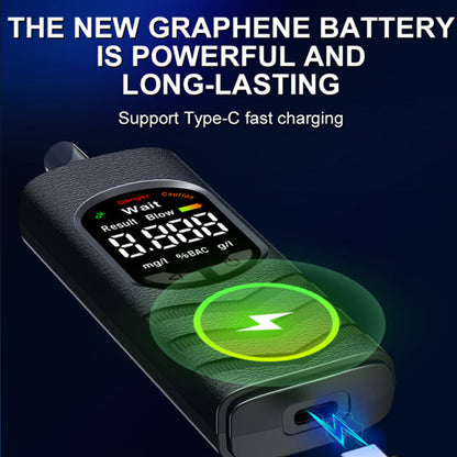 Oplaadbare alcoholtester met lcd-scherm en spraakmelding | LN50549286HEI