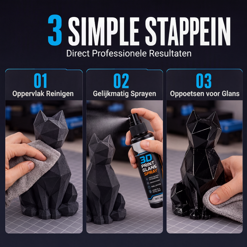 Sneldrogende glansspray voor 3D-printer met laaglijnenverminderaar | LE40550302
