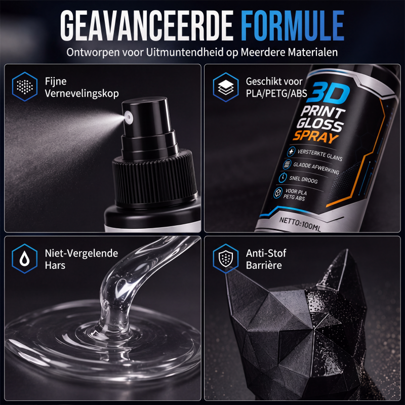 Sneldrogende glansspray voor 3D-printer met laaglijnenverminderaar | LE40550302