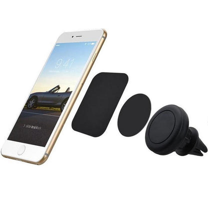 Magnetische telefoonhouder voor ventilatierooster met magneetstrips