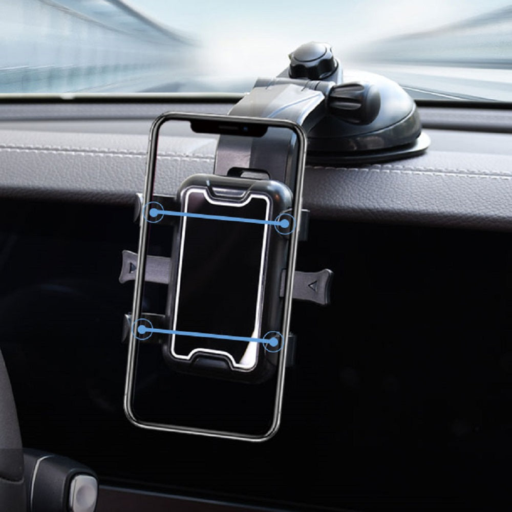 Telescopische auto telefoonhouder met zuignap