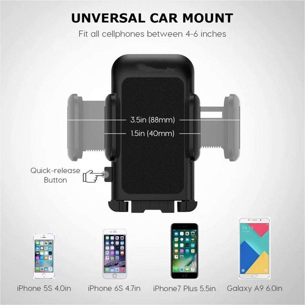Universele telefoonhouder voor in de auto met flexibele zuignap LB516