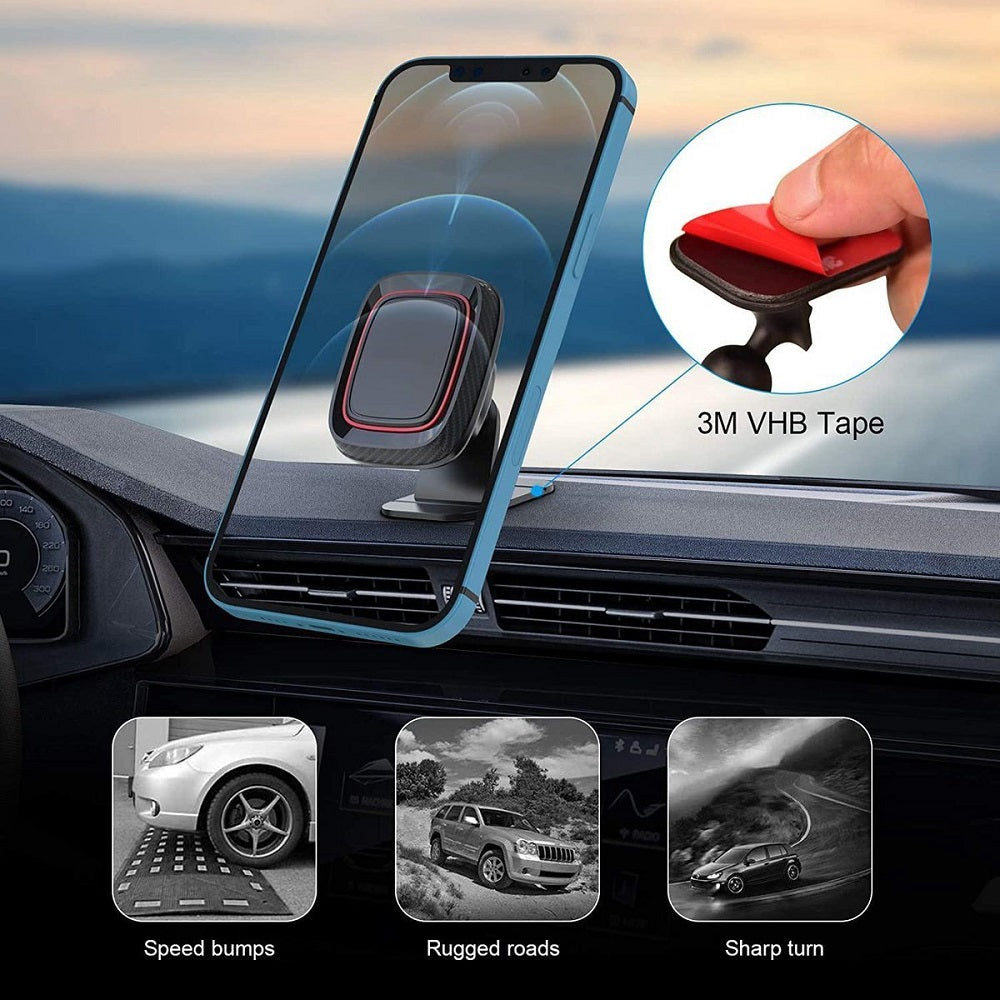 Magnetische telefoonhouder voor in de auto met 3M sticker