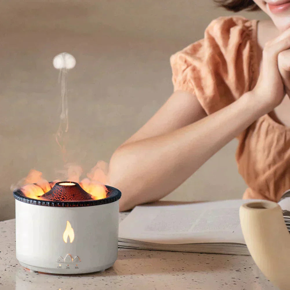 Aromatherapie luchtbevochtiger met realistisch vlameffect
