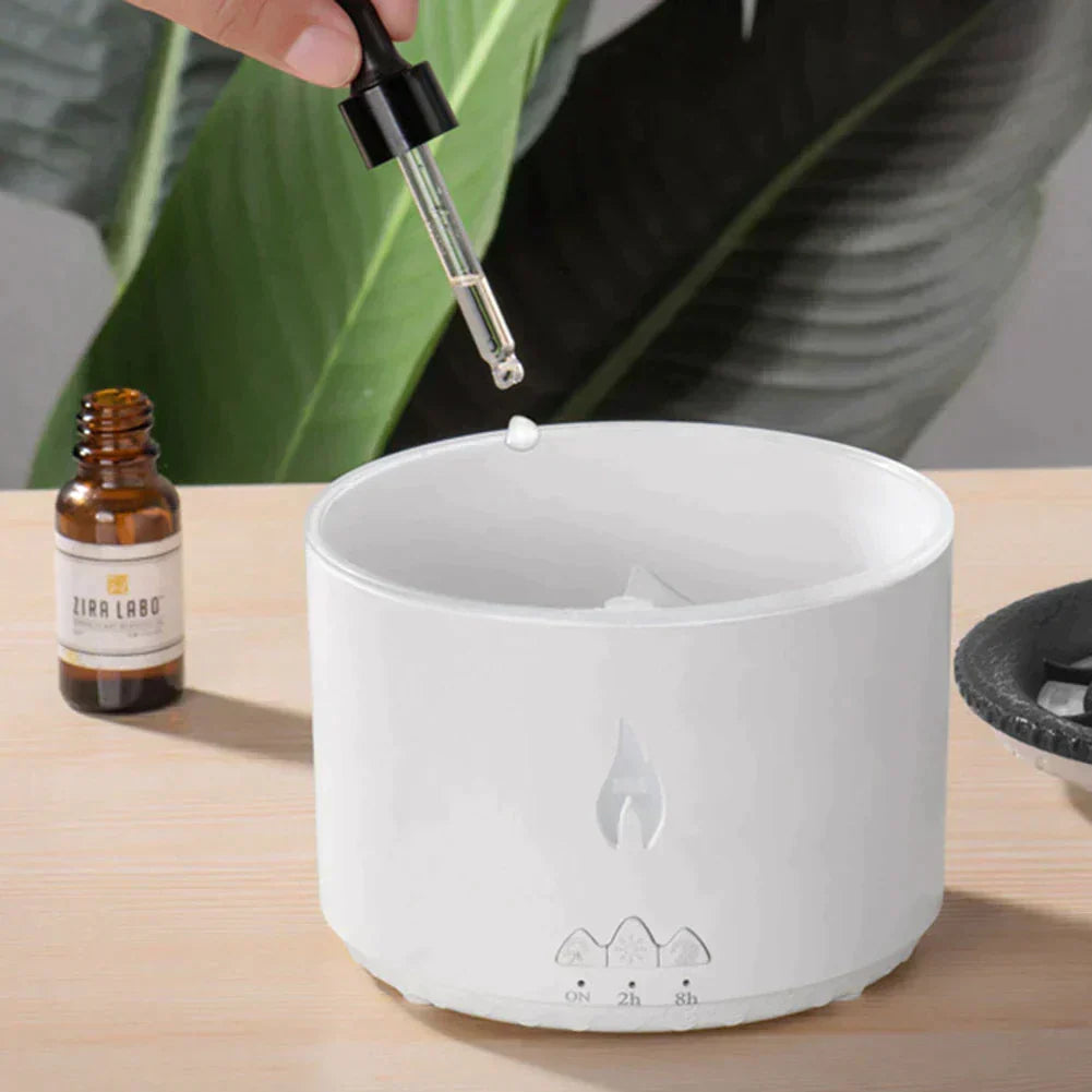 Aromatherapie luchtbevochtiger met realistisch vlameffect