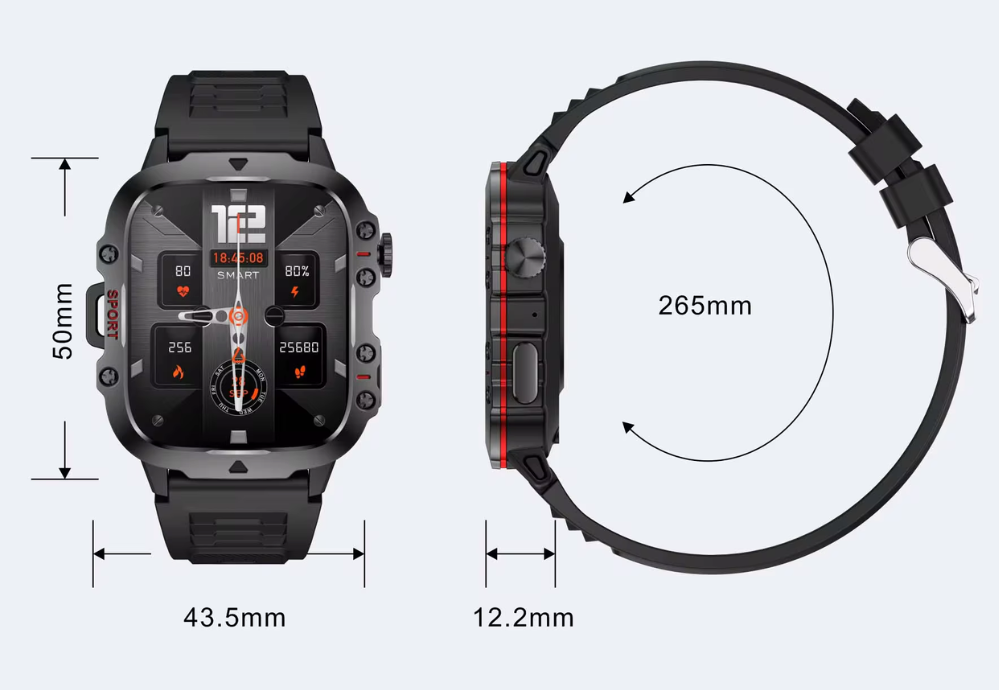 Sportieve smartwatch met 140 sportmodi