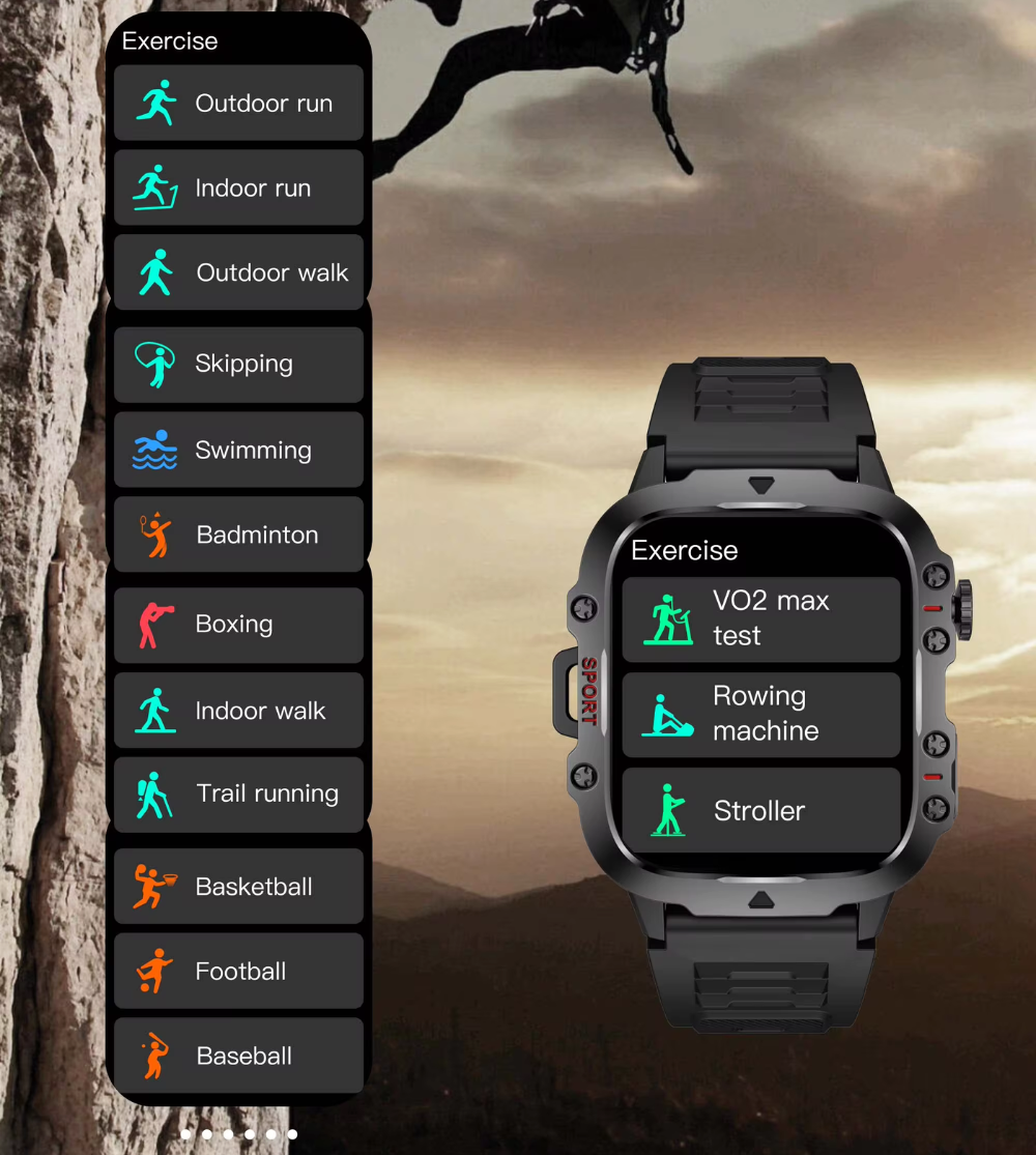 Sportieve smartwatch met 140 sportmodi
