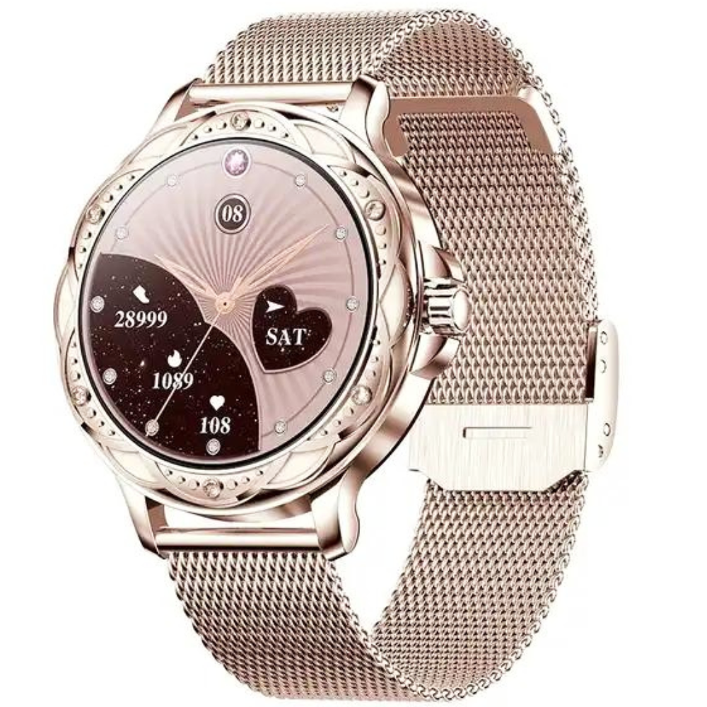 Dames smartwatch met bluetooth bellen en 100 sportmodi | SM0100RG