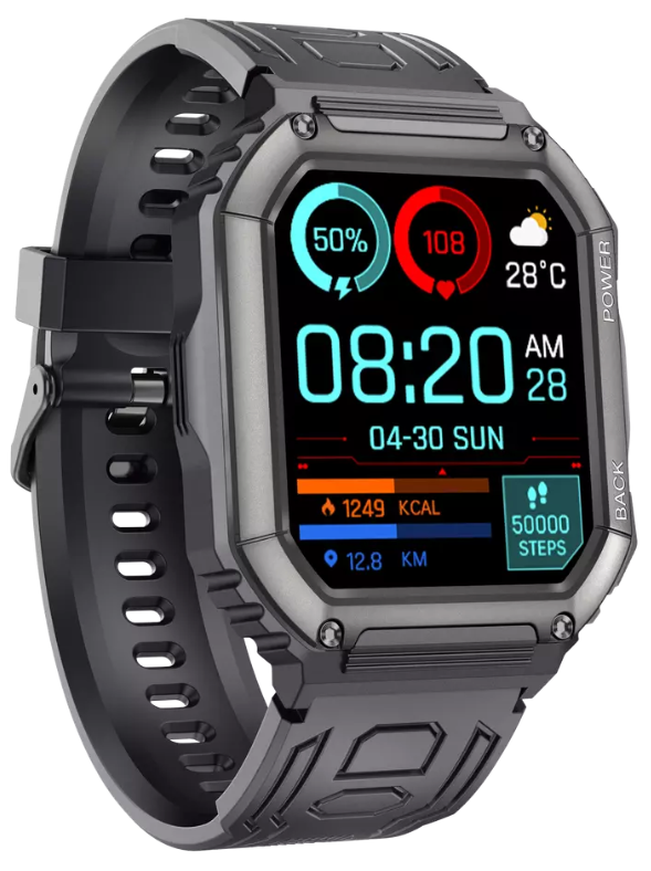 Outdoor smartwatch met krasbestendig hd scherm | 8720892045270
