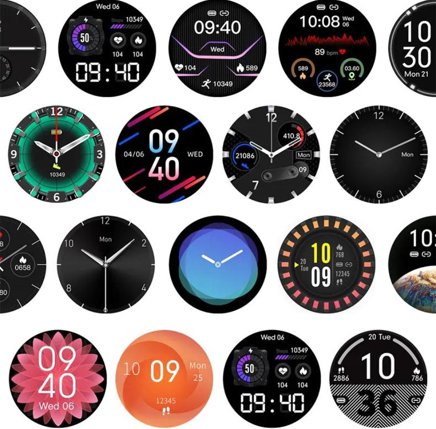 Stalen smartwatch met HD touchscreen zwart | 8720892045263