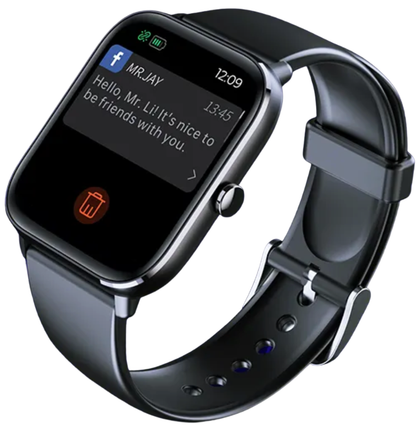 Unisex smartwatch met 1,69 inch beeldscherm en 24 sportmodi