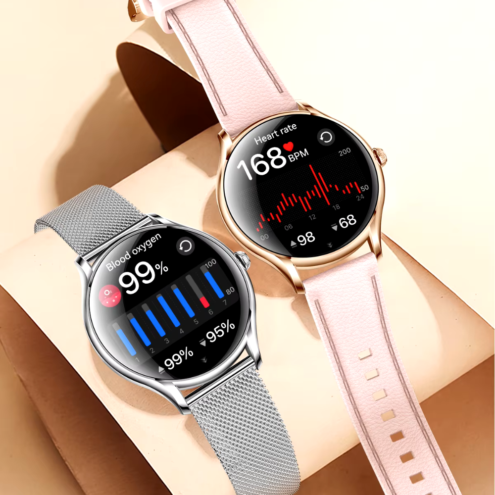 Dames smartwatch met AMOLED scherm en bluetooth bellen | SM000110