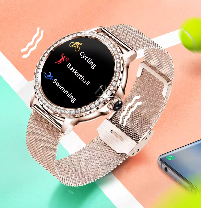 Dames smartwatch met bellen via bluetooth