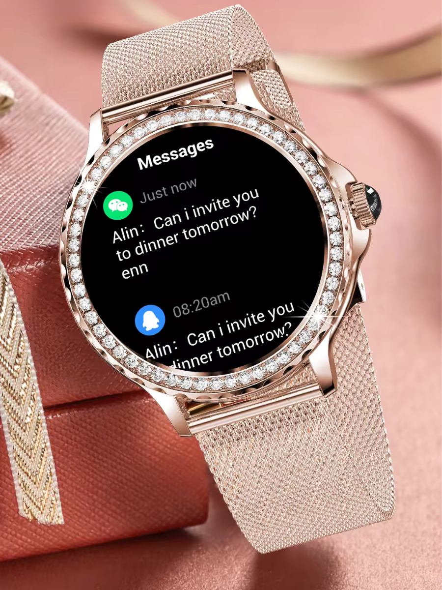 Dames smartwatch met bellen via bluetooth