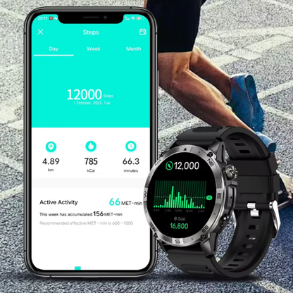 Sportieve smartwatch met ingebouwde GPS en bluetooth bellen