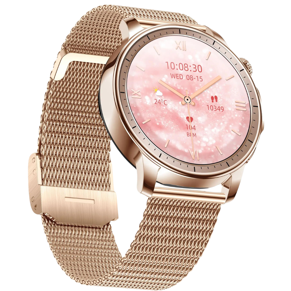 Dames smartwatch met amoled scherm en bluetooth bellen
