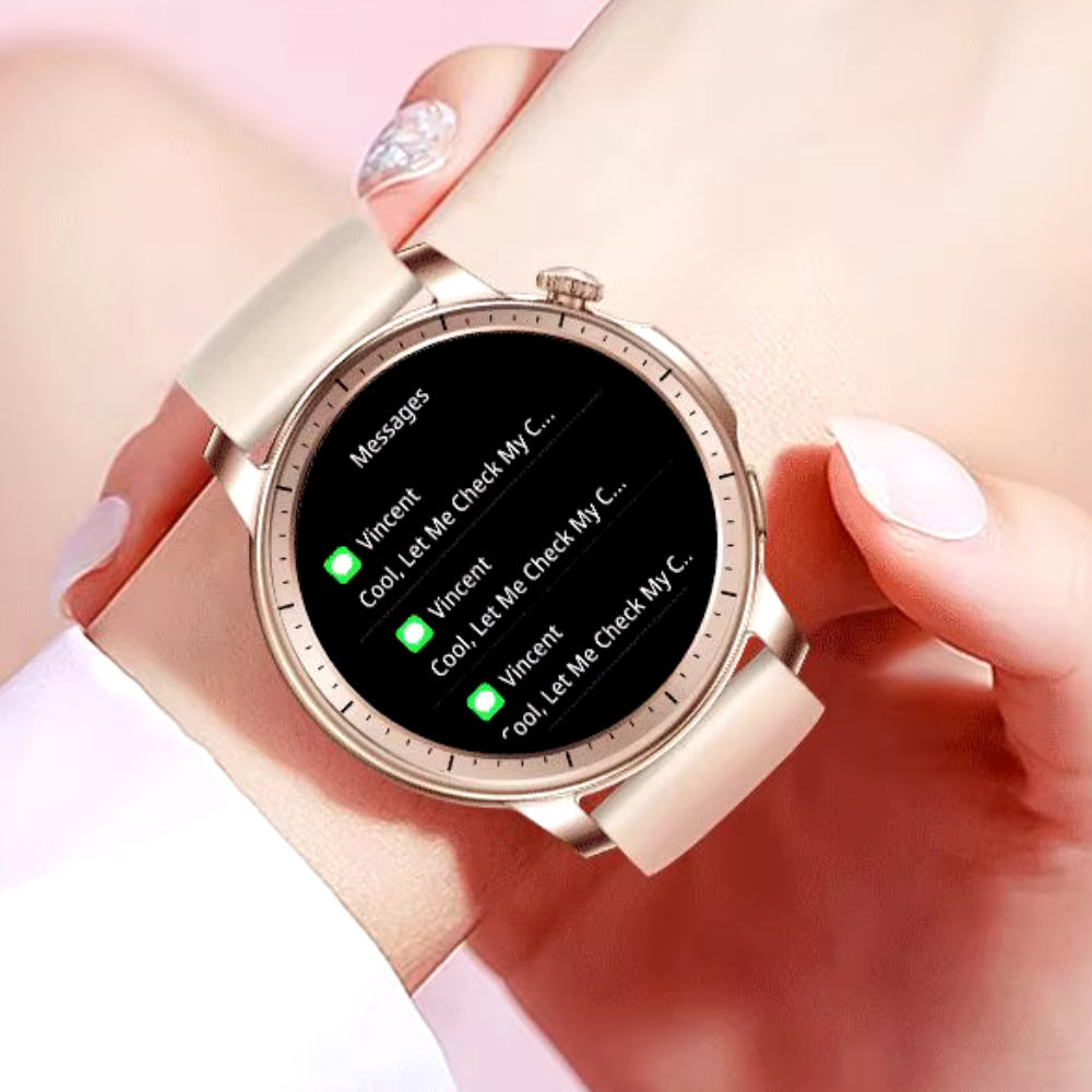 Dames smartwatch met amoled scherm en bluetooth bellen