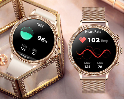 Dames smartwatch met bluetooth bellen en 110 sport modes