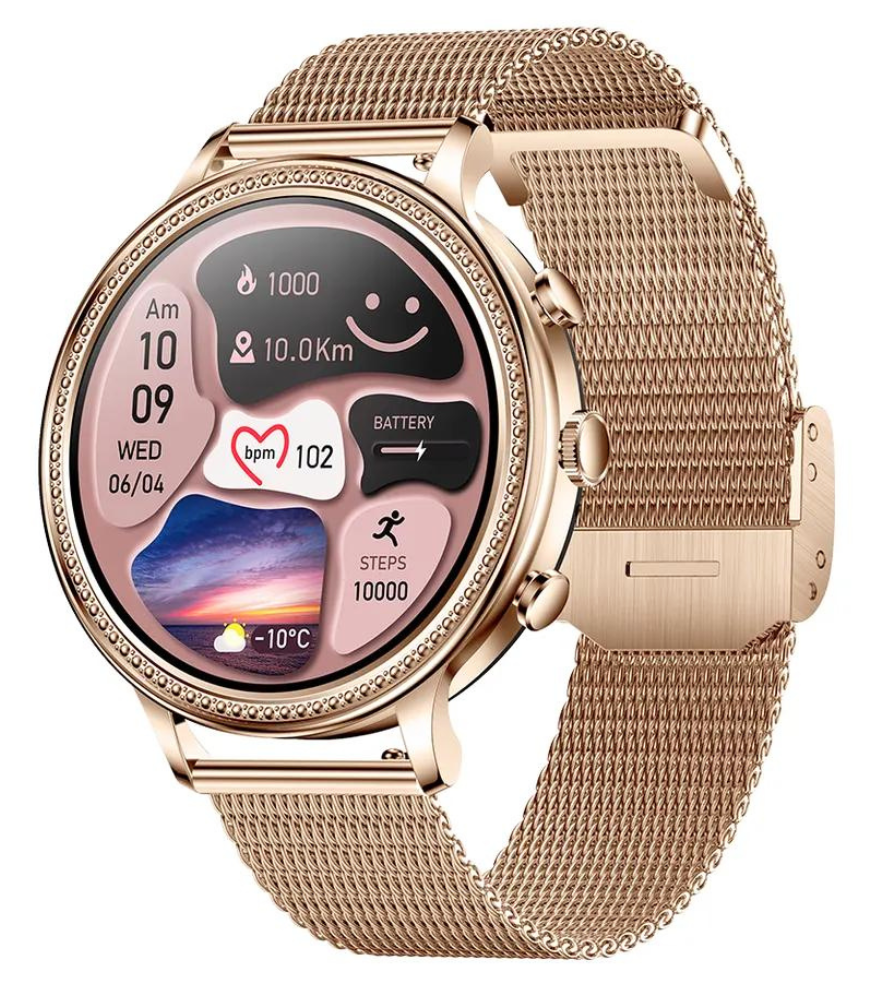 Dames smartwatch met bluetooth bellen en 110 sport modes