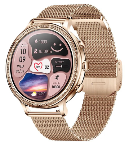 Dames smartwatch met bluetooth bellen en 110 sport modes