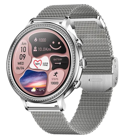 Dames smartwatch met bluetooth bellen en 110 sport modes