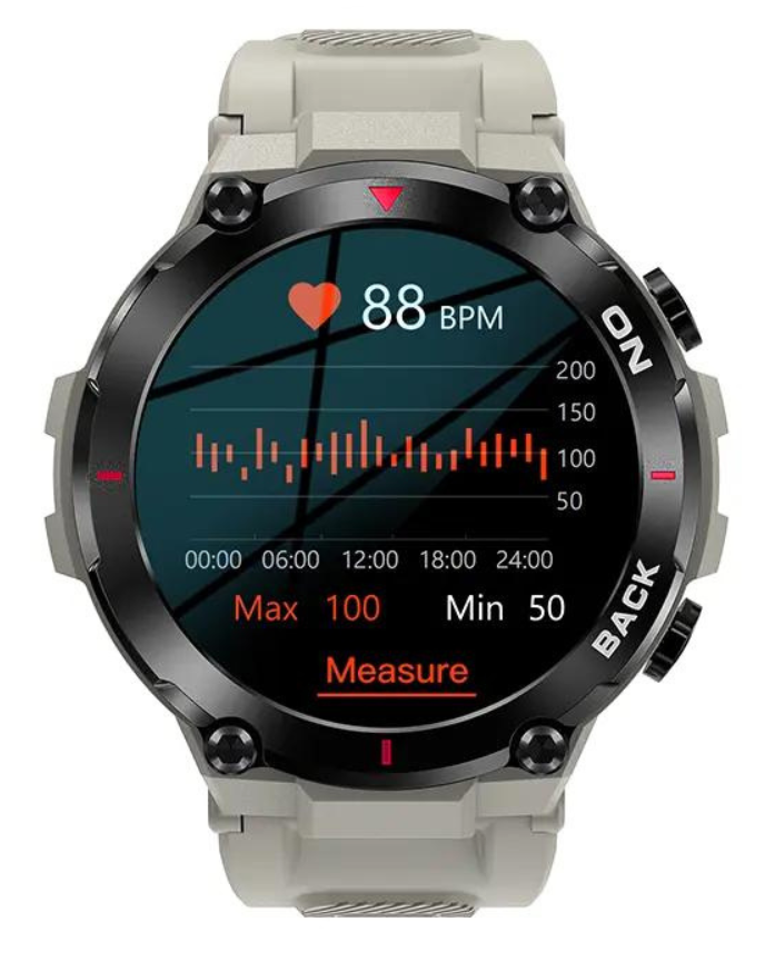 Smartwatch met GPS en sporthorloge functies zwart
